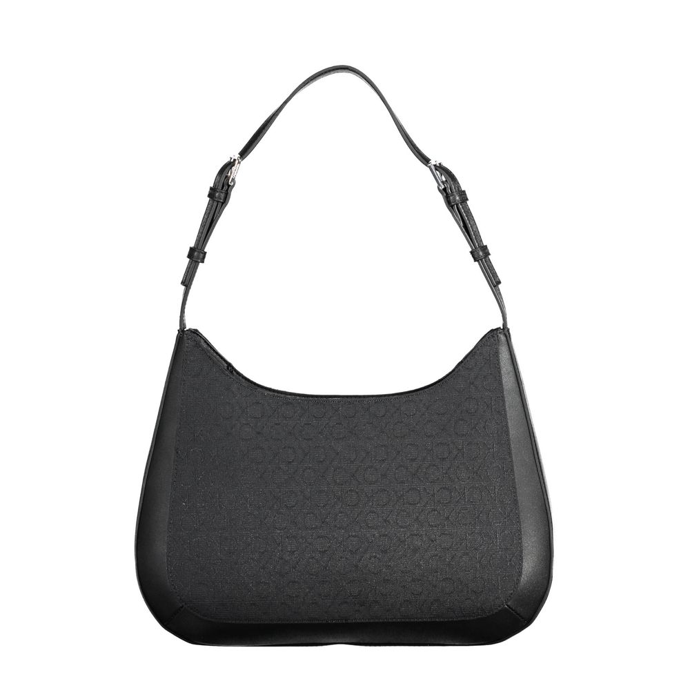 Schwarze Polyester-Handtasche