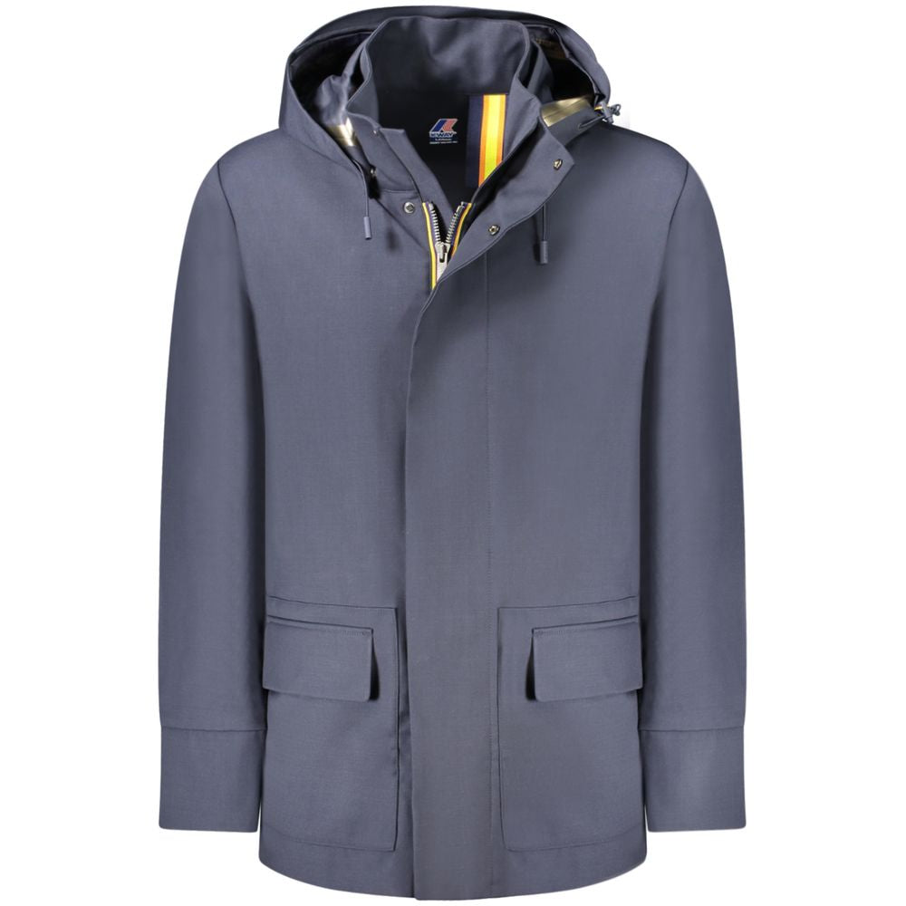 Blaue Wolljacke