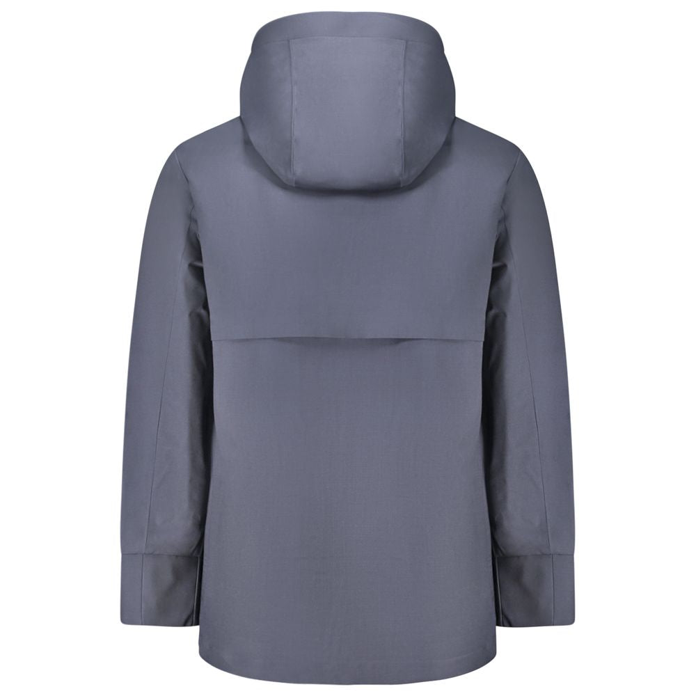 Blaue Wolljacke