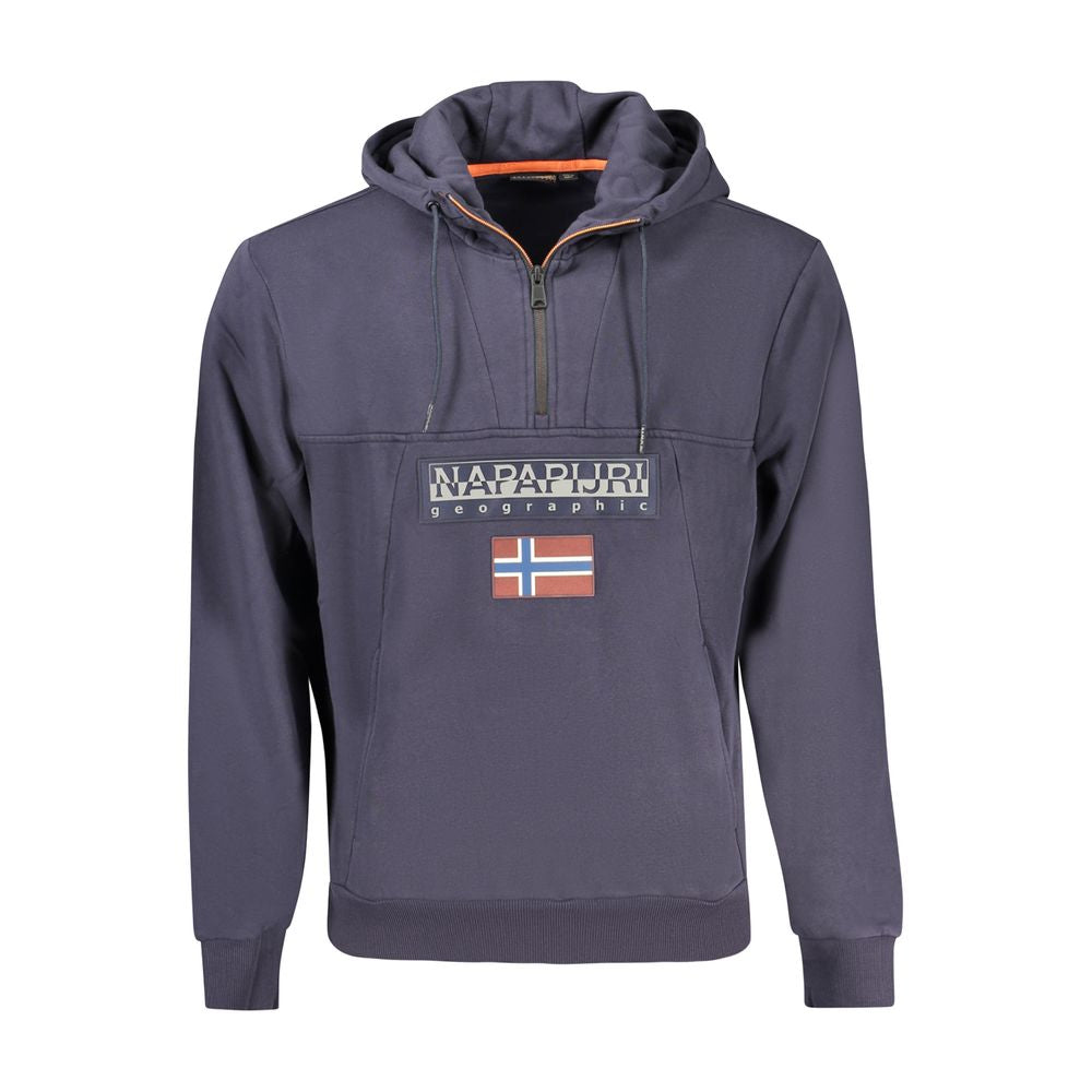 Blauer Baumwollpullover