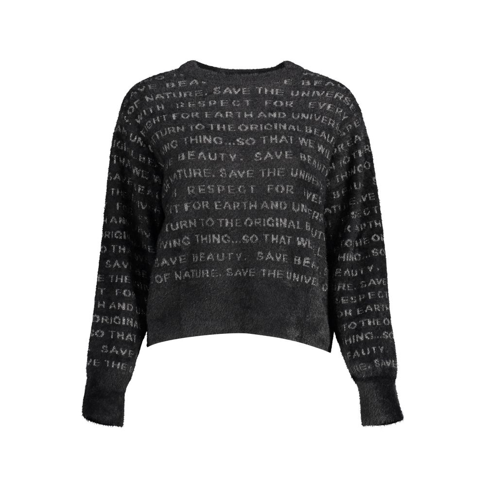 Schwarzer Polyesterpullover