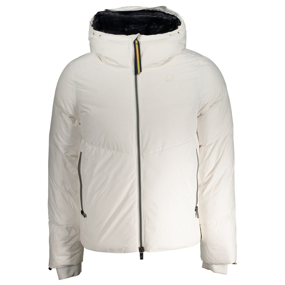 Weiße Polyesterjacke
