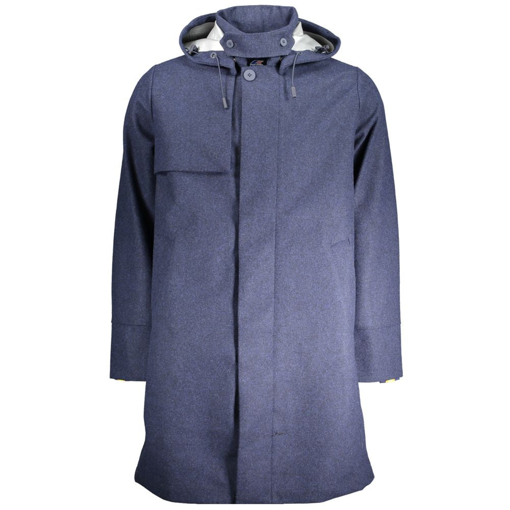 Blaue Polyesterjacke