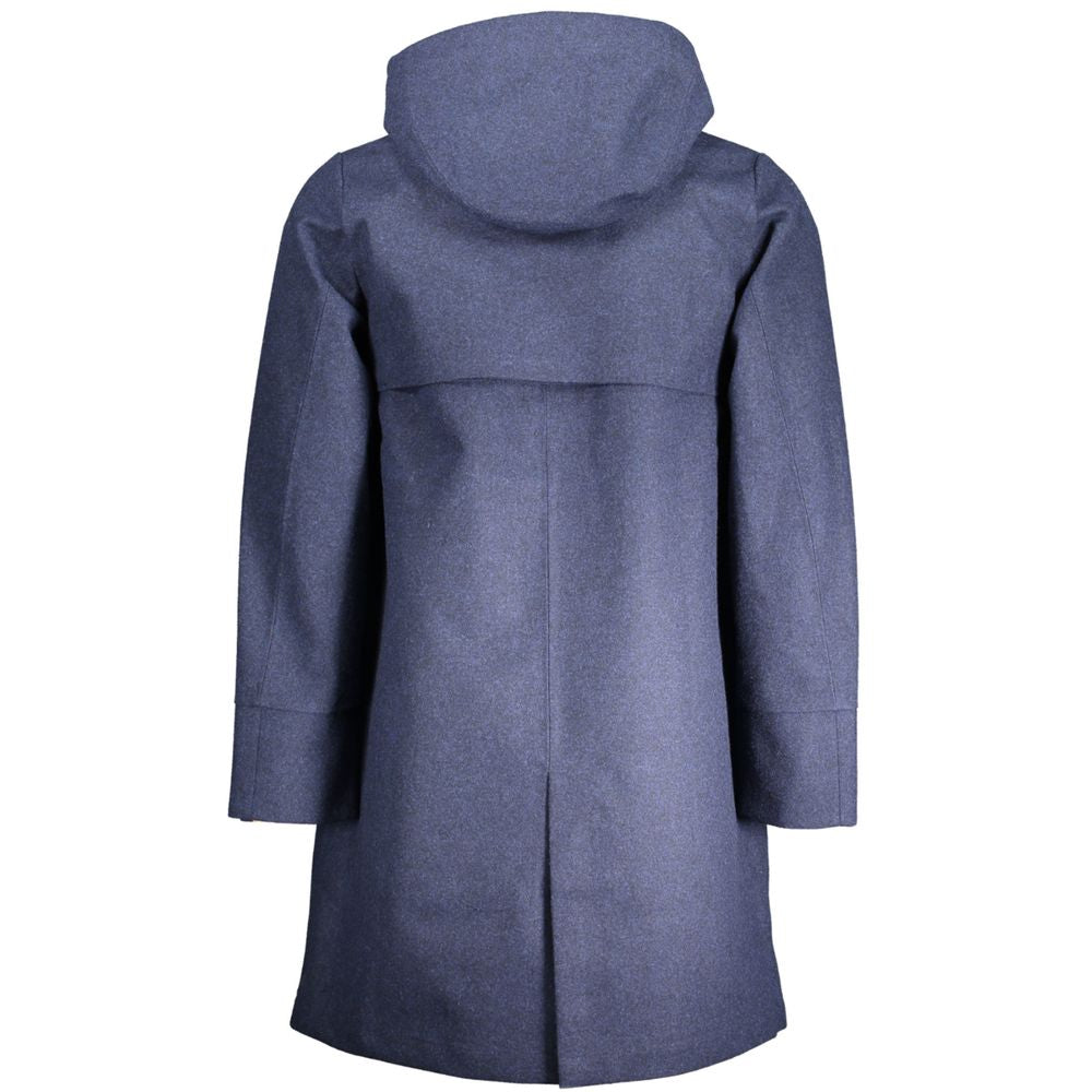 Blaue Polyesterjacke