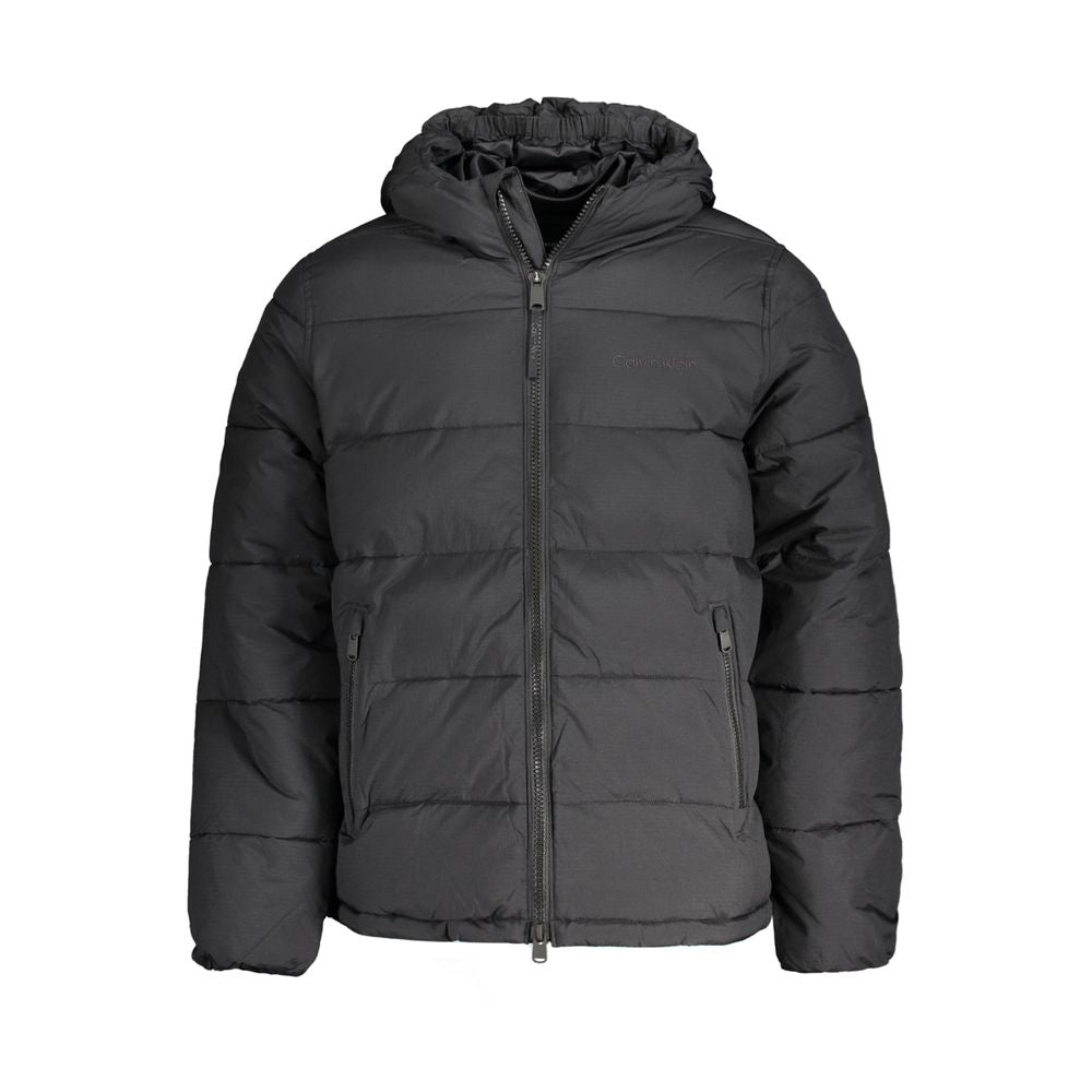 Schwarze Nylonjacke