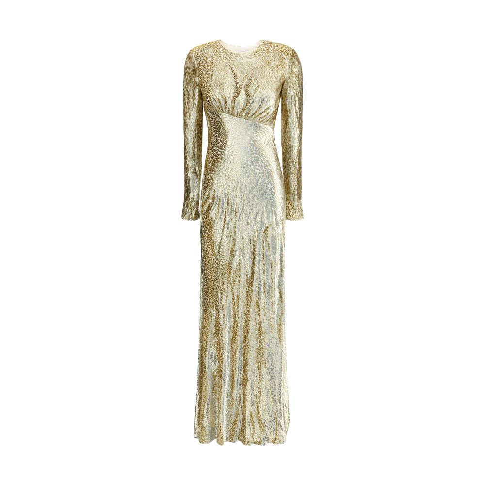 Langes Kleid mit Goldfaden