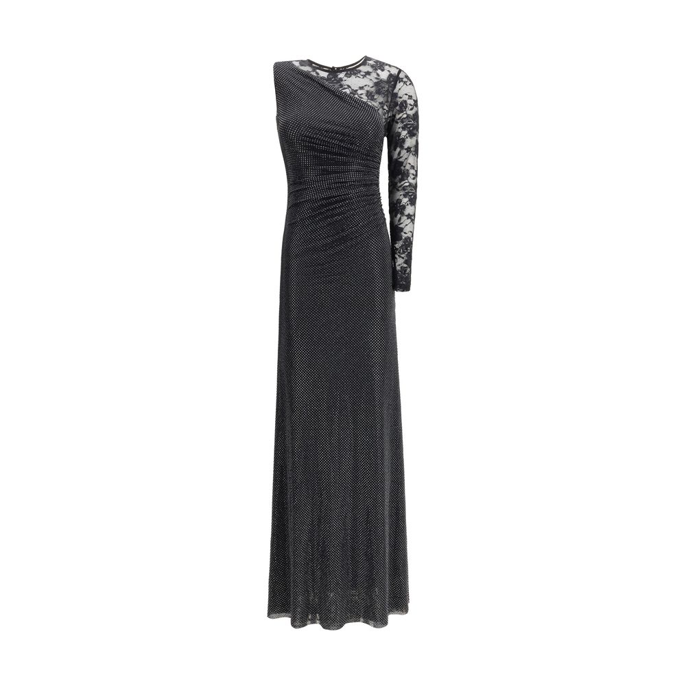 Langes Kleid aus Spitze und Strass