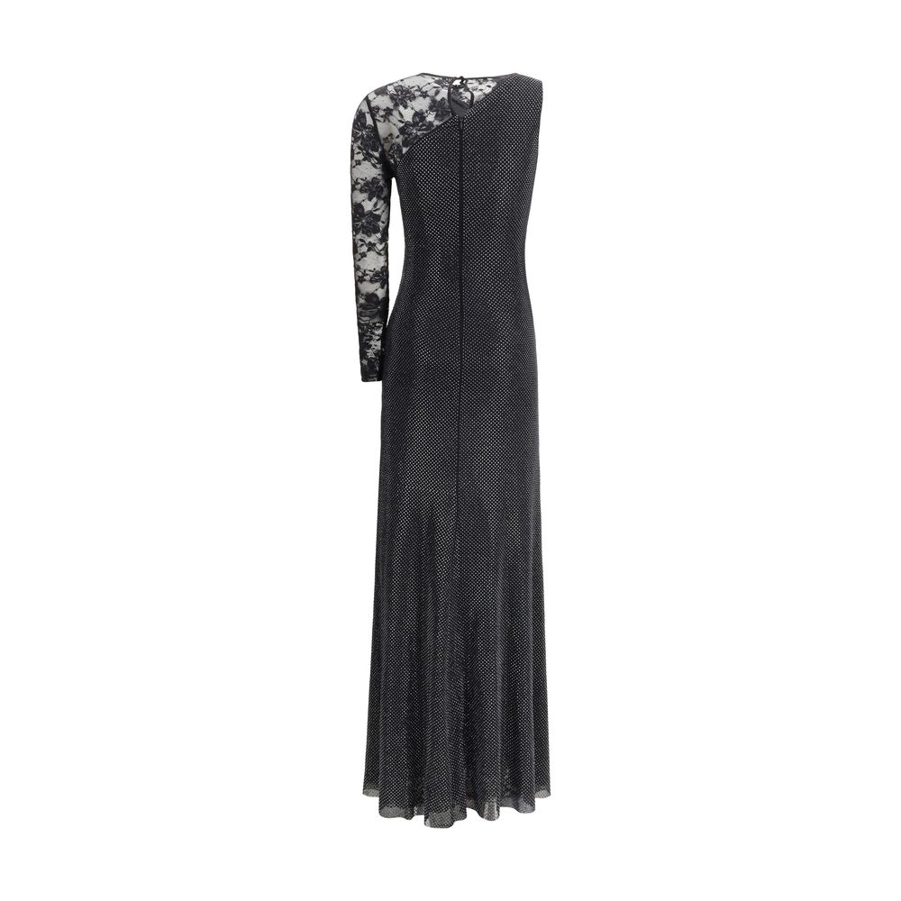 Langes Kleid aus Spitze und Strass