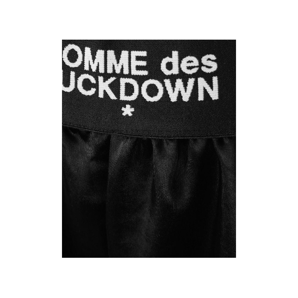 Schwarze Polyester-Shorts