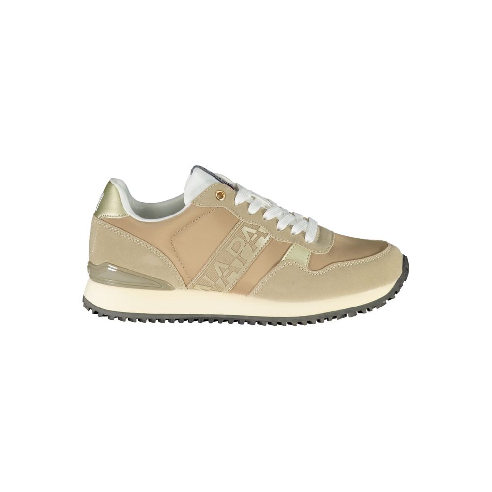 Beigefarbener Polyester-Sneaker