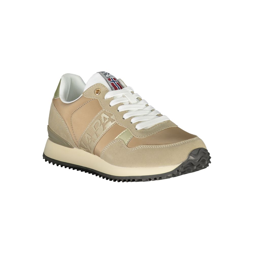 Beigefarbener Polyester-Sneaker