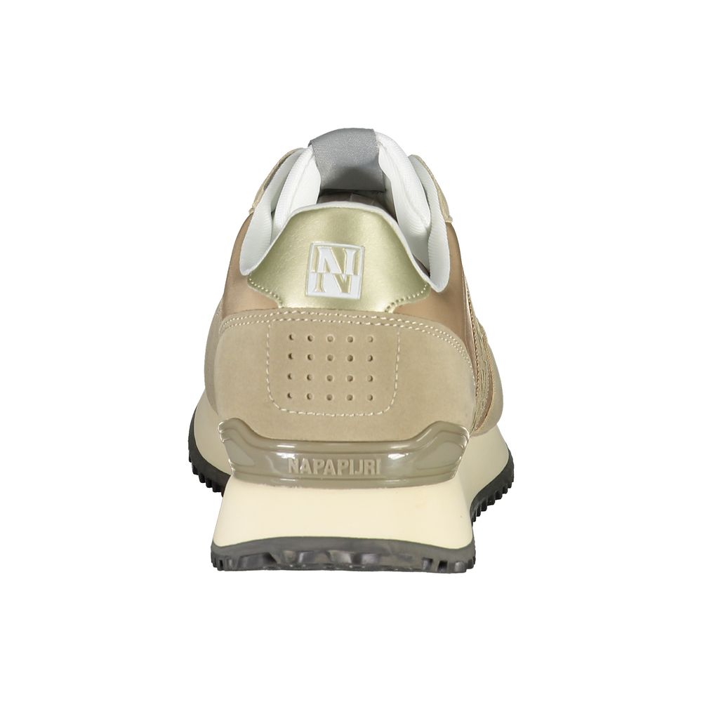 Beigefarbener Polyester-Sneaker