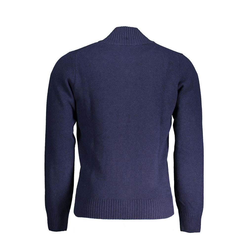 Blauer Polyamidpullover