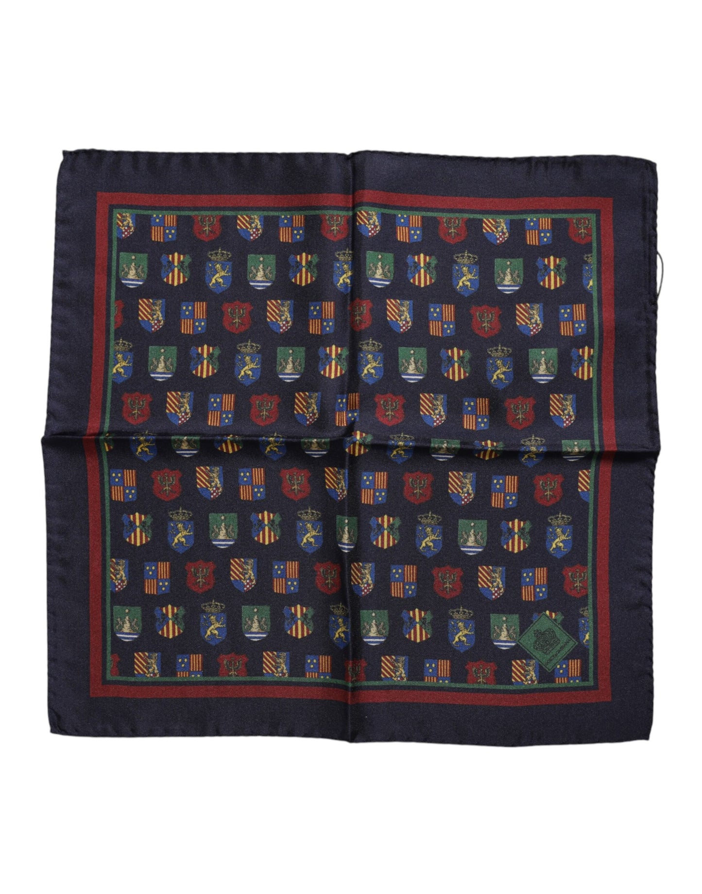 Quadratischer Foulard-Schal mit mehrfarbigen Medaillen