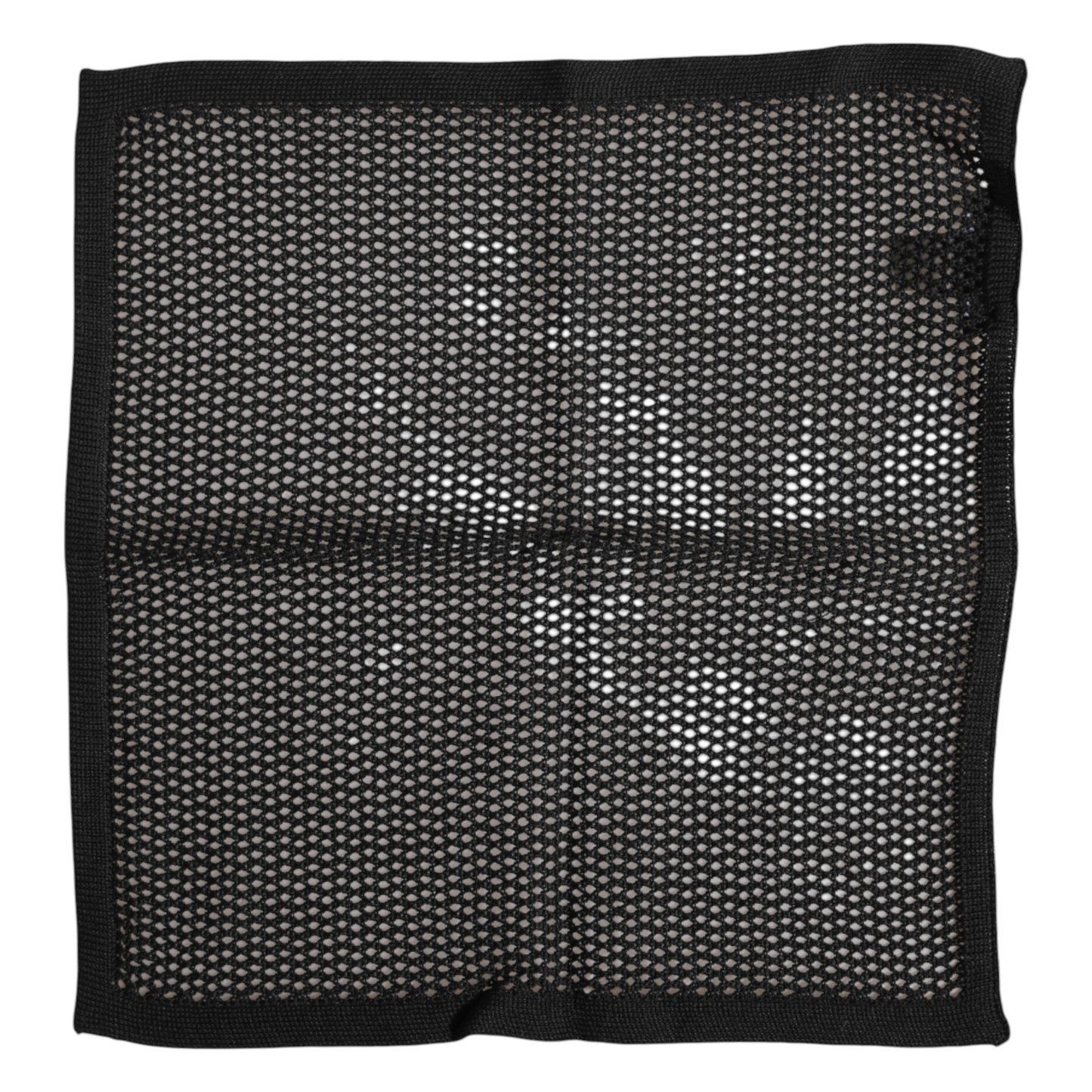 Schwarz gemusterter quadratischer Foulard aus Baumwolle