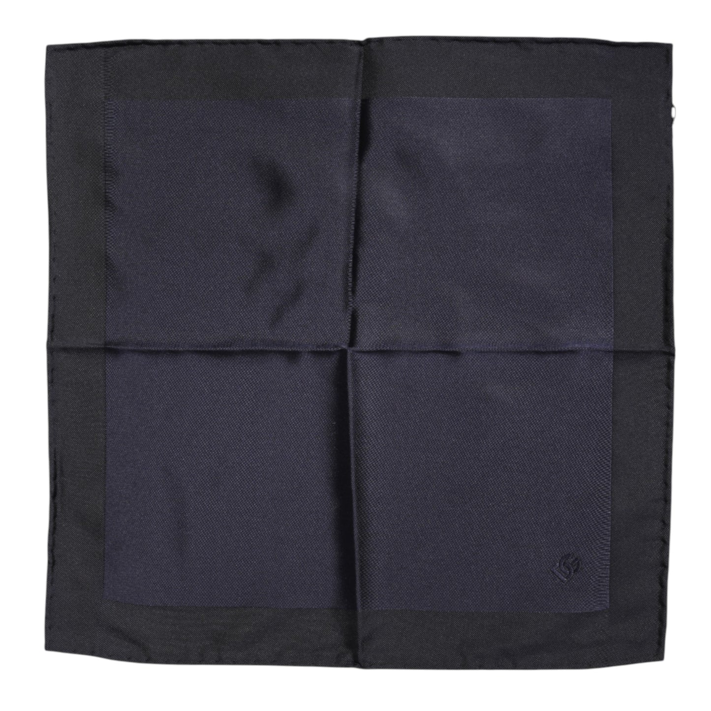 Dunkelblauer quadratischer Foulard aus Seide für Herren