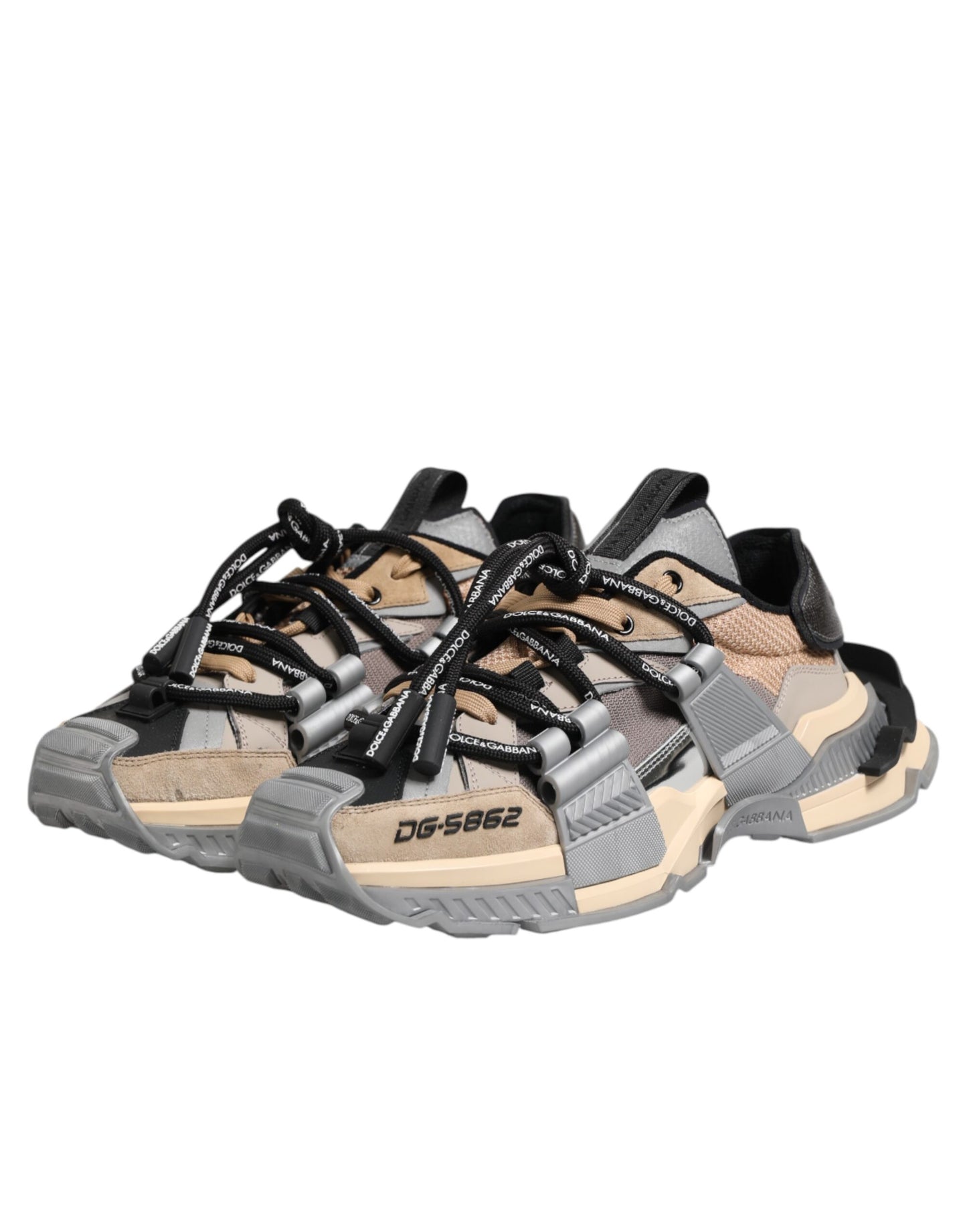 Mehrfarbige Space Sneakers mit Einsätzen