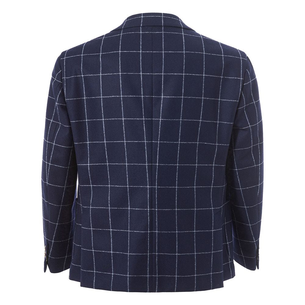 Blauer Wollblazer