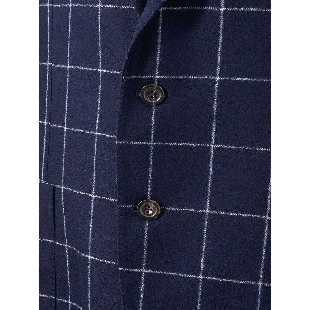 Blauer Wollblazer