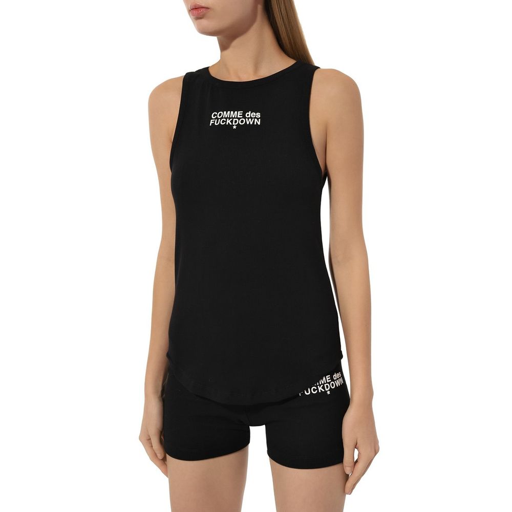 "Schwarzes Baumwoll-Tanktop für Damen"
