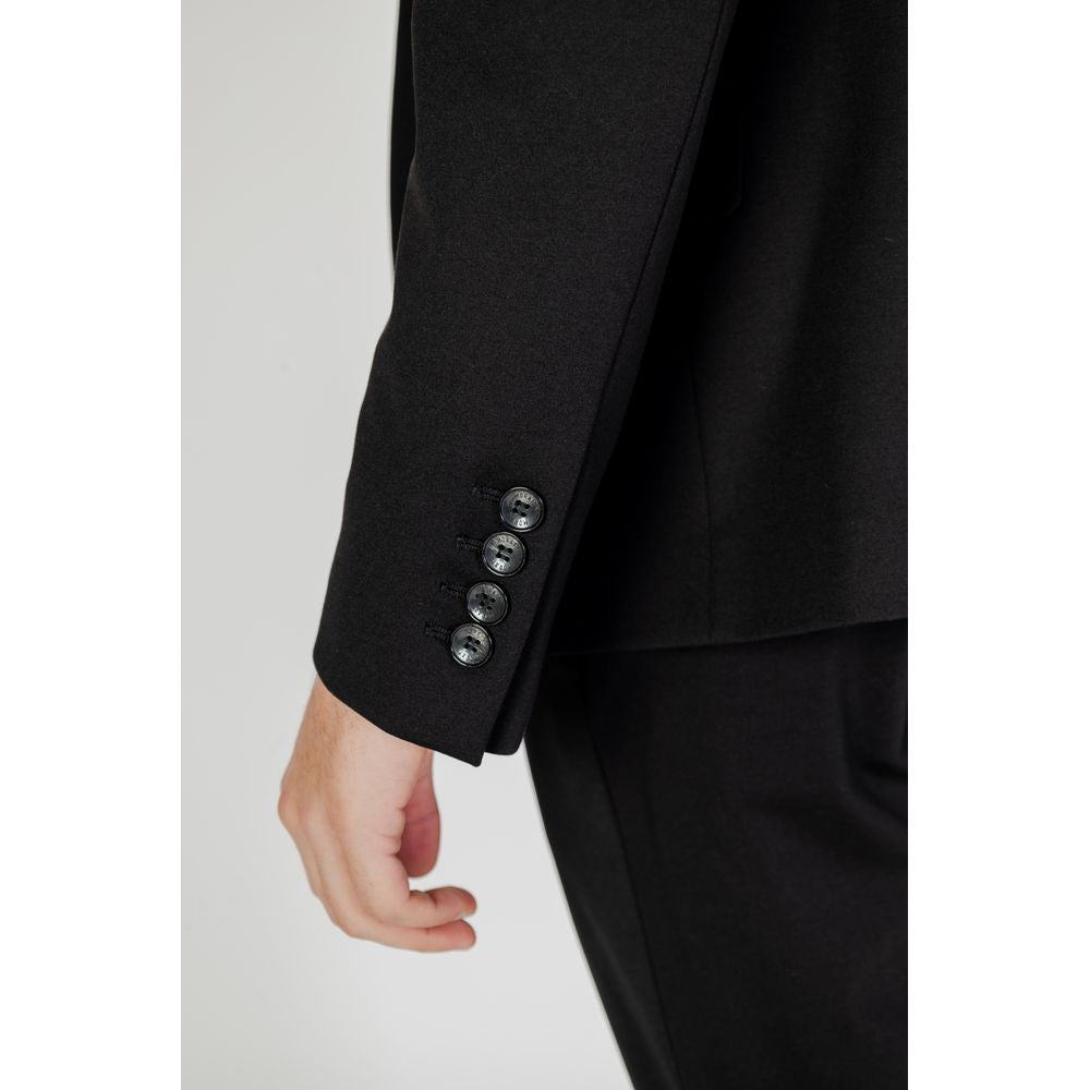 Schwarzer Polyester-Blazer