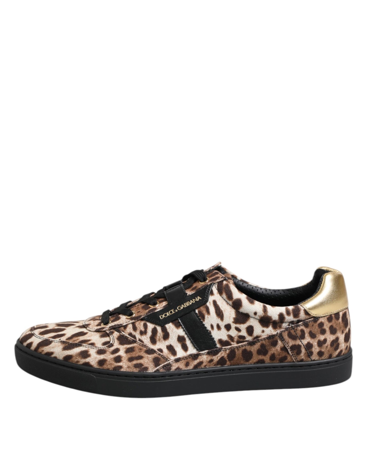 Braune Sneakers aus Baumwolle mit Leoparden-Logo-Print