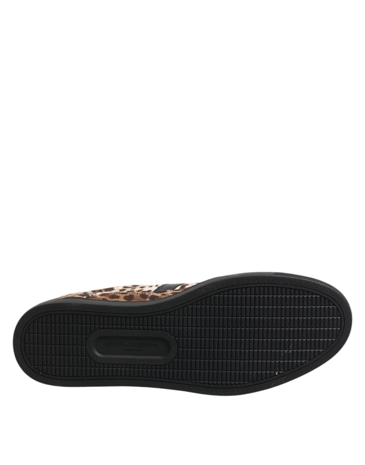 Braune Sneakers aus Baumwolle mit Leoparden-Logo-Print