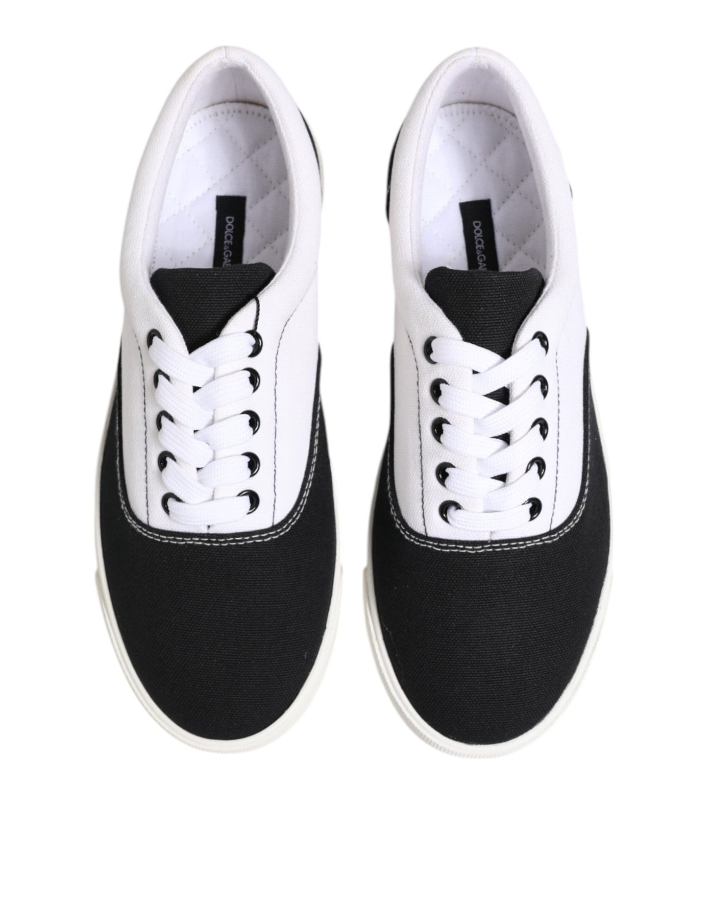 Schwarze Herren-Sneakers aus Baumwoll-Canvas mit Schnürung