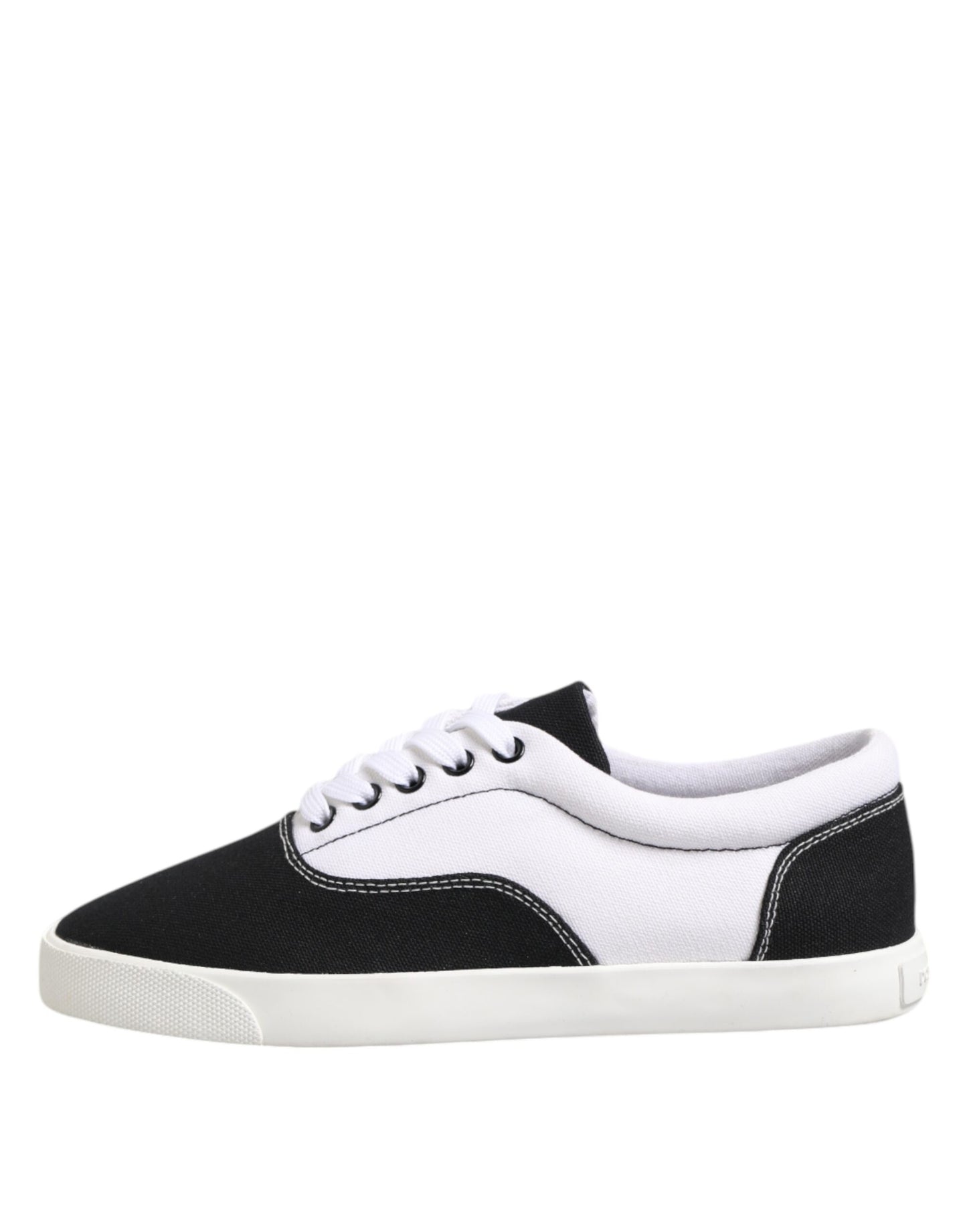 Schwarze Herren-Sneakers aus Baumwoll-Canvas mit Schnürung
