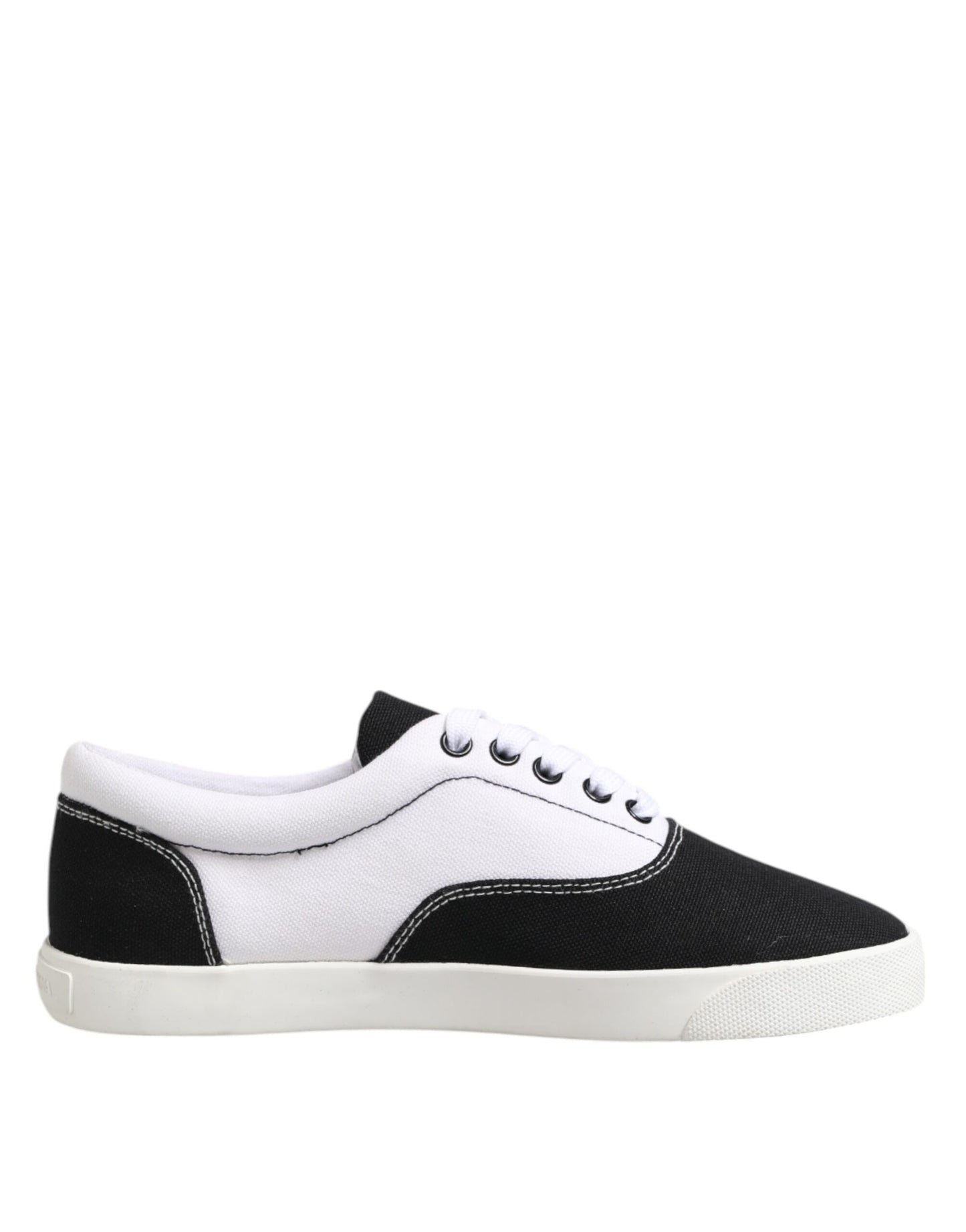 Schwarze Herren-Sneakers aus Baumwoll-Canvas mit Schnürung