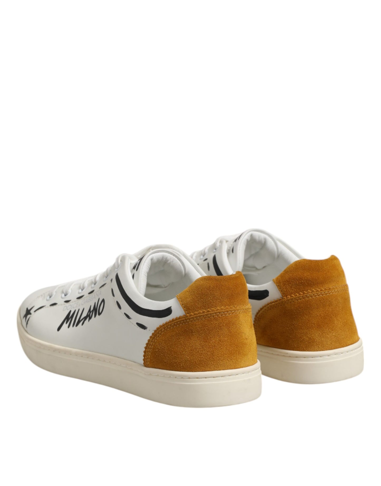 Weiße MILANO Low Top Sneakers aus Leder