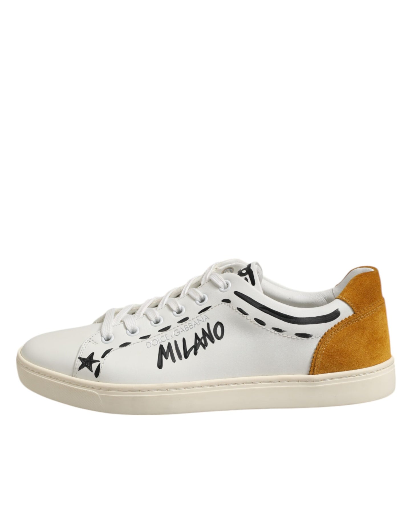 Weiße MILANO Low Top Sneakers aus Leder