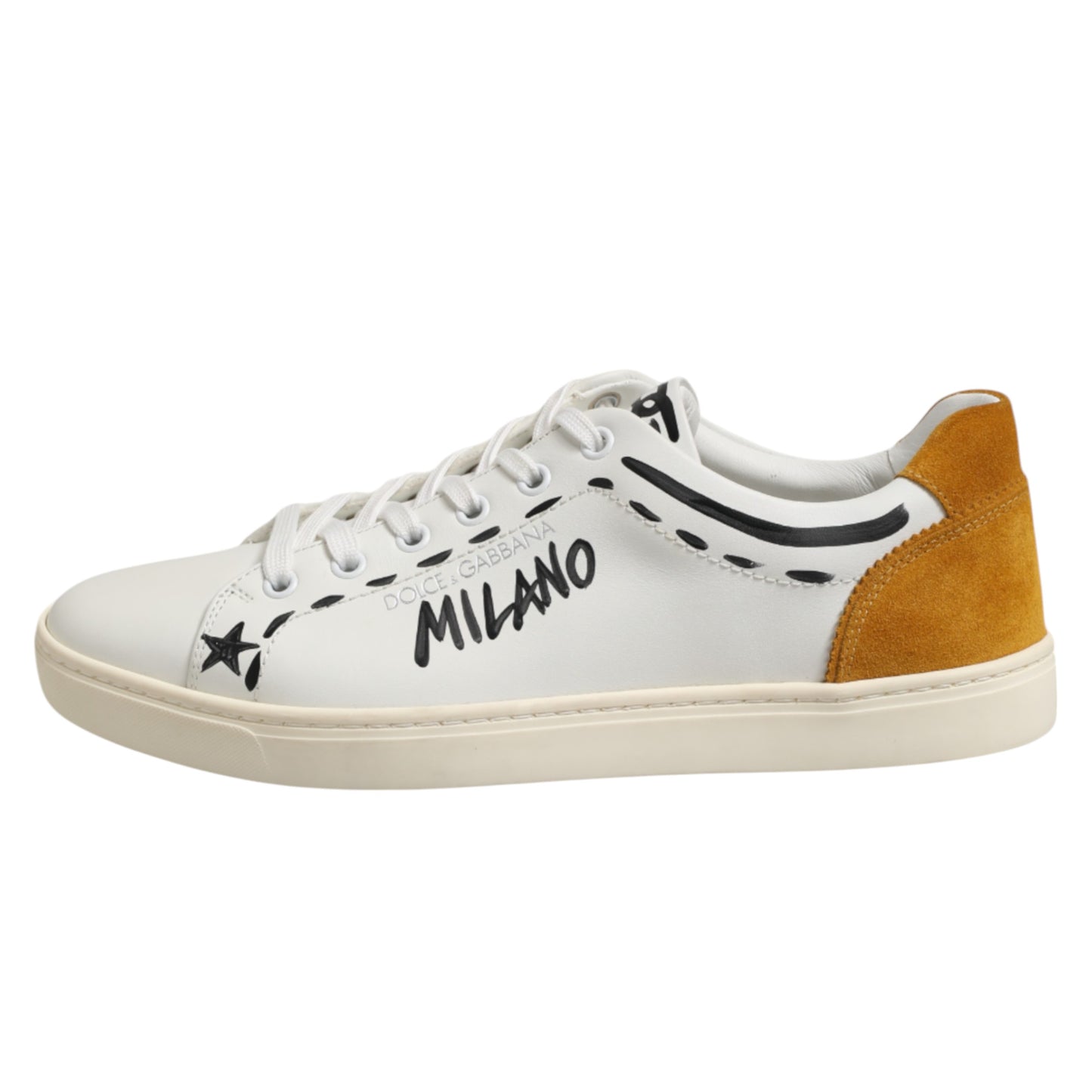 Weiße MILANO Low Top Sneakers aus Leder