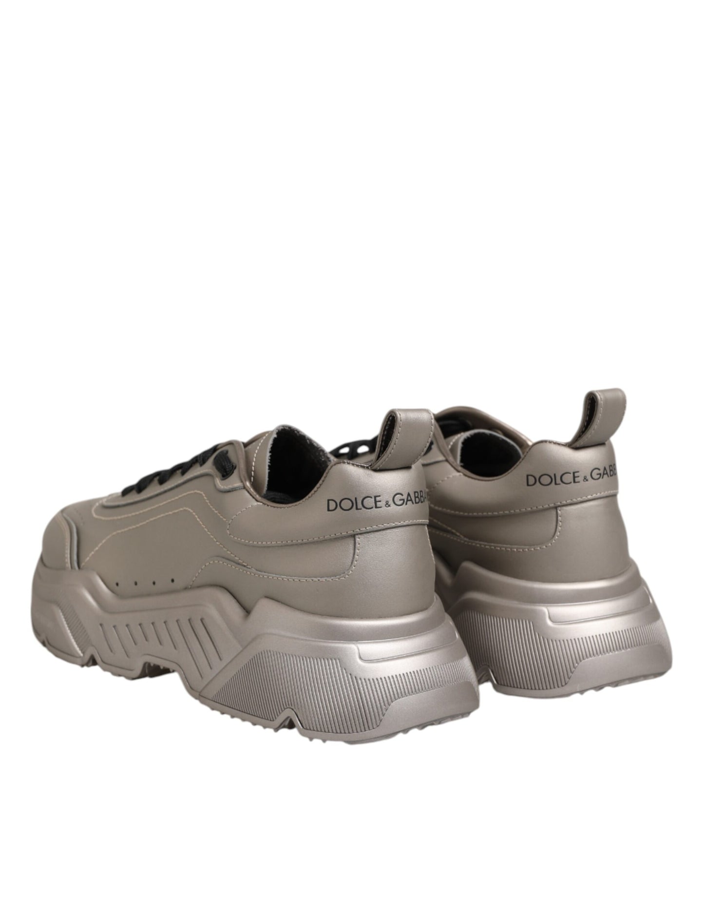 Silberne DAYMASTER Leder Herren Sneakers