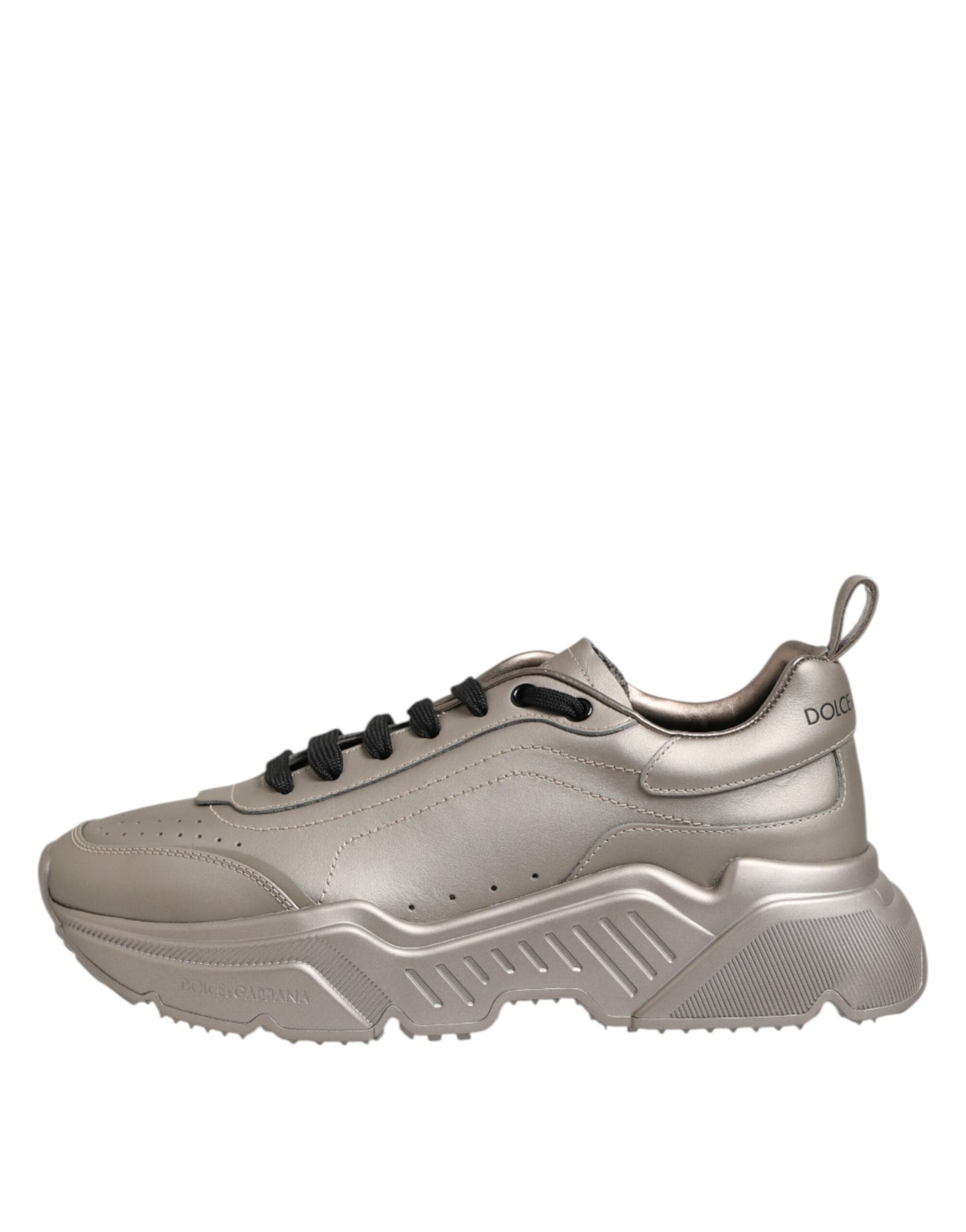Silberne DAYMASTER Leder Herren Sneakers