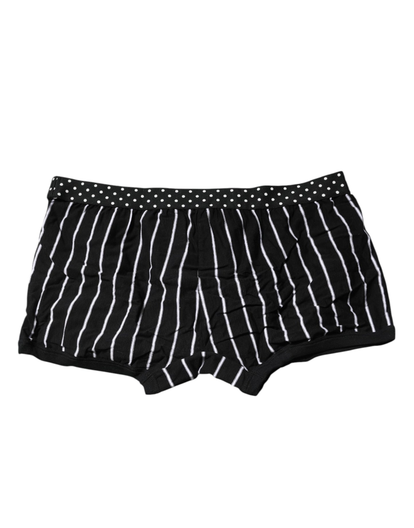 Schwarz-weiß gestreifte Boxershorts in normaler Passform