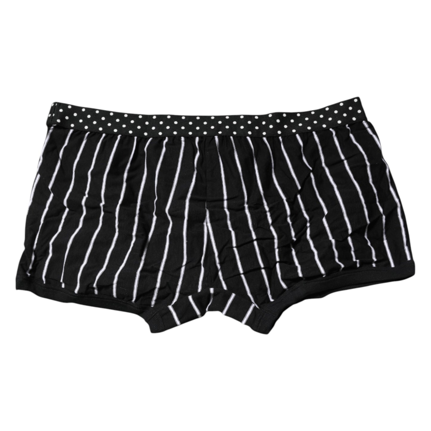 Schwarz-weiß gestreifte Boxershorts in normaler Passform