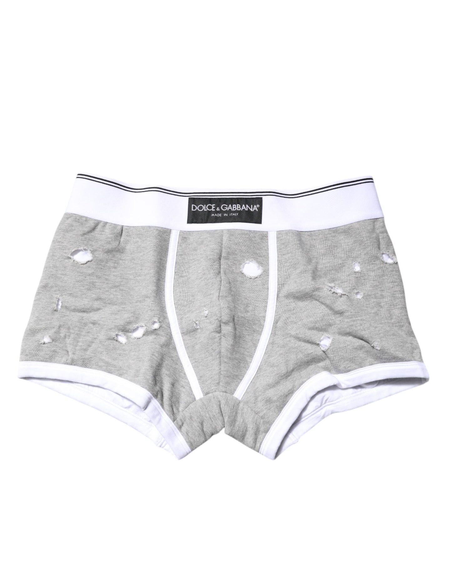 Graue Boxershorts aus Baumwollstretch in normaler Passform