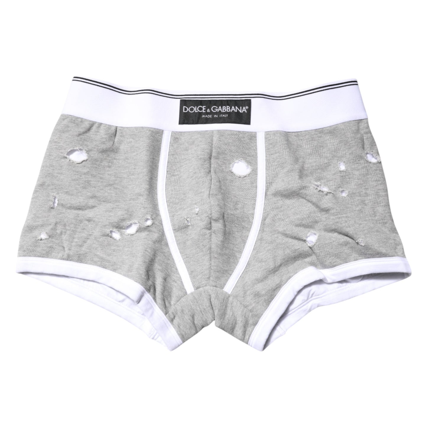 Graue Boxershorts aus Baumwollstretch in normaler Passform