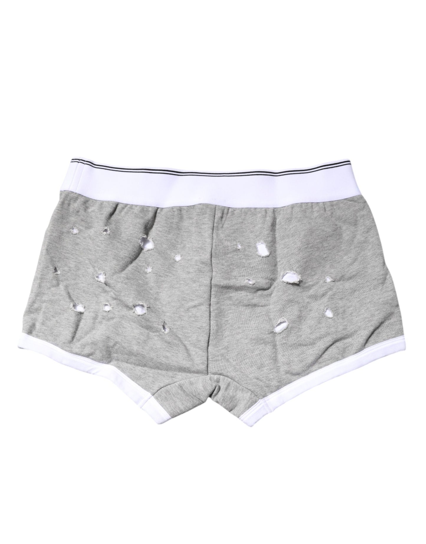 Graue Boxershorts aus Baumwollstretch in normaler Passform