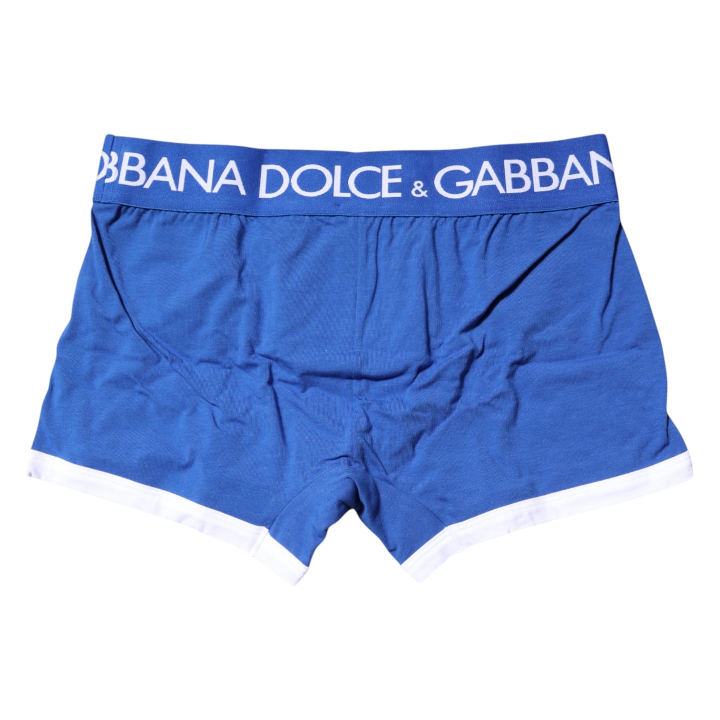 Blaue Boxershorts mit Logo-Taille und normaler Passform