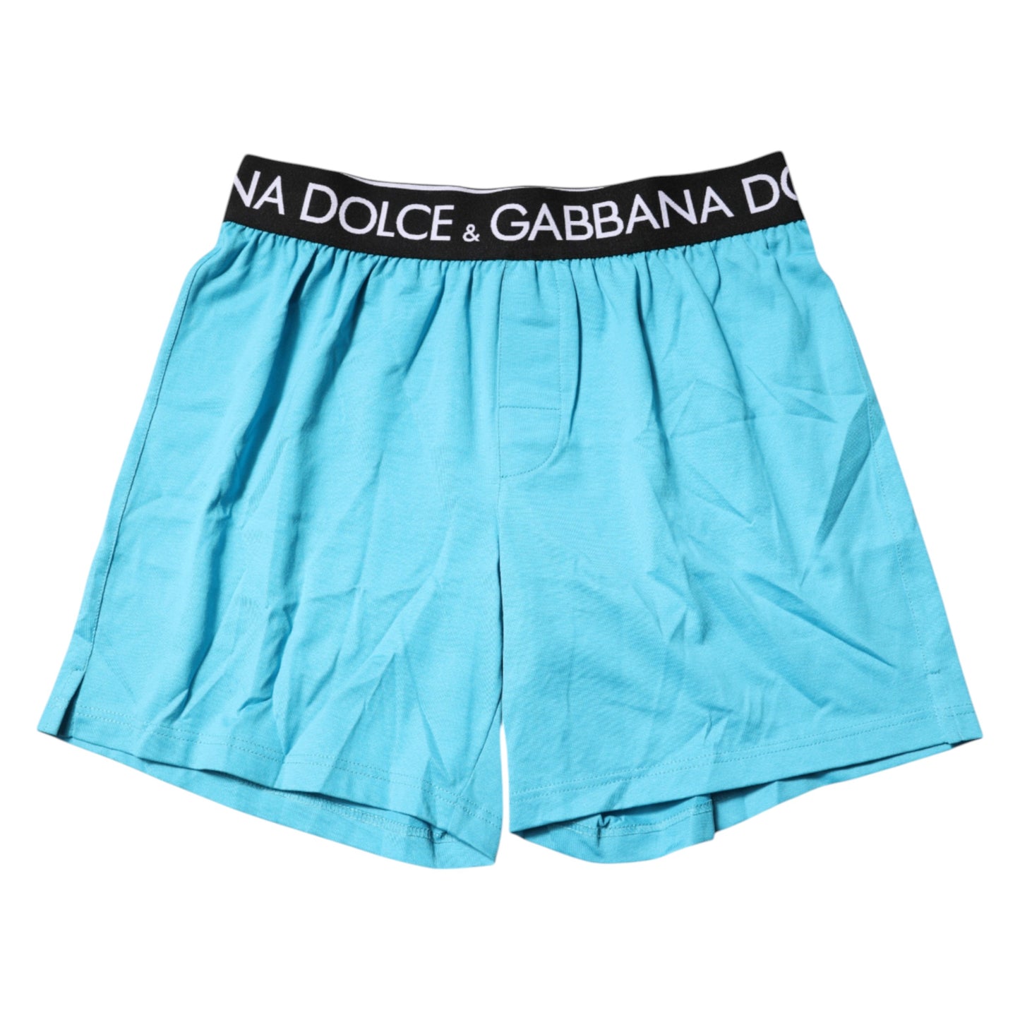 Blaue Boxershorts mit Logo-Taille und normaler Passform