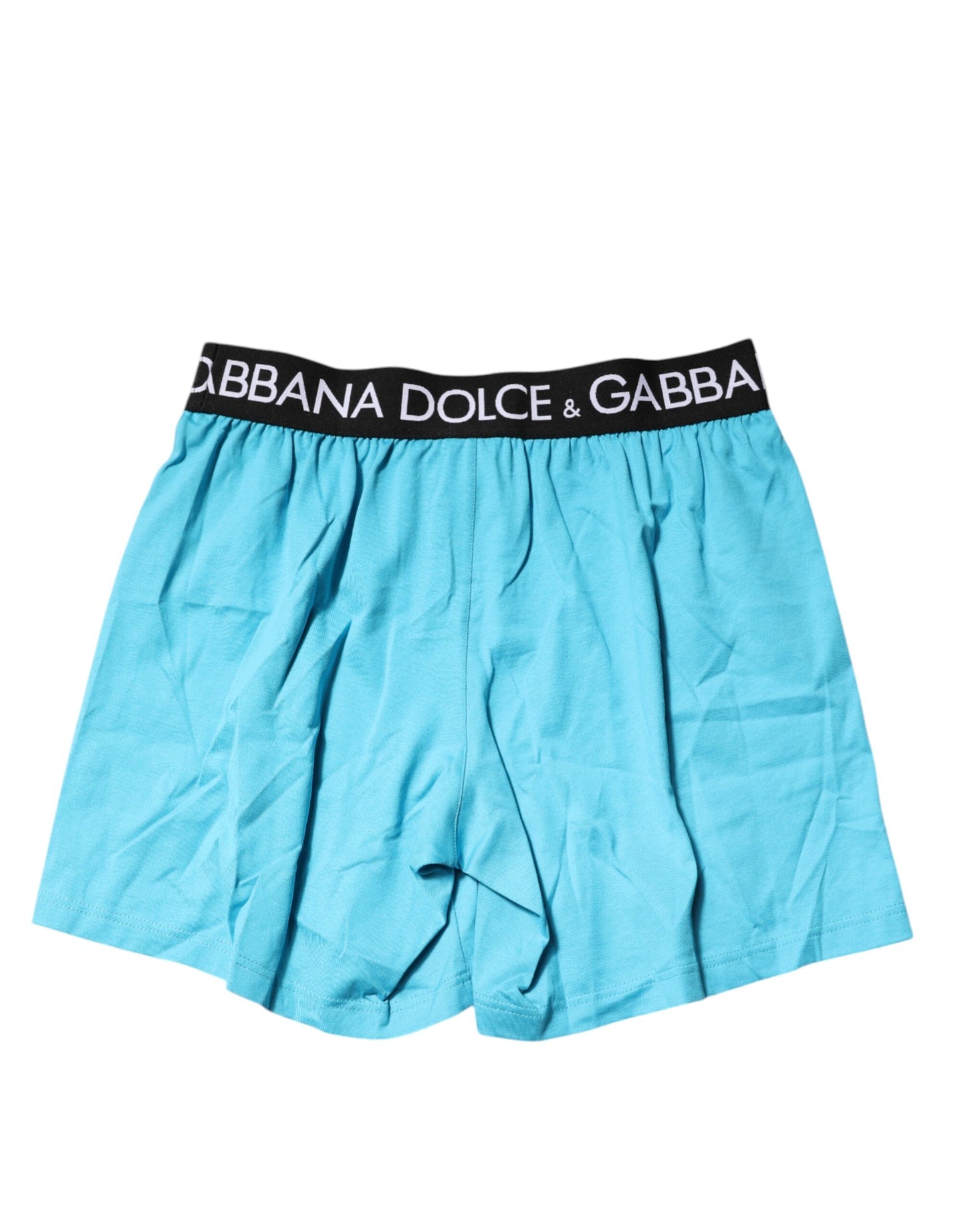 Blaue Boxershorts mit Logo-Taille und normaler Passform