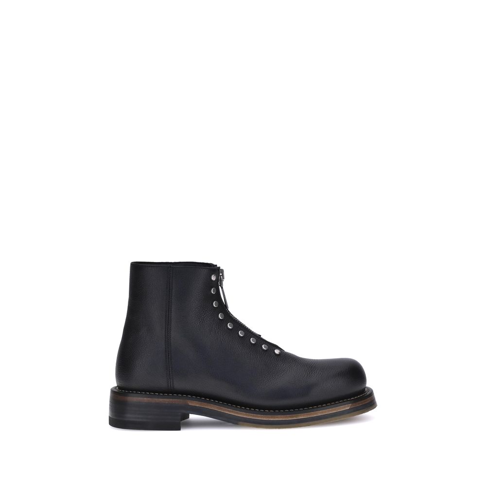 Stiefeletten aus Leder mit Nieten