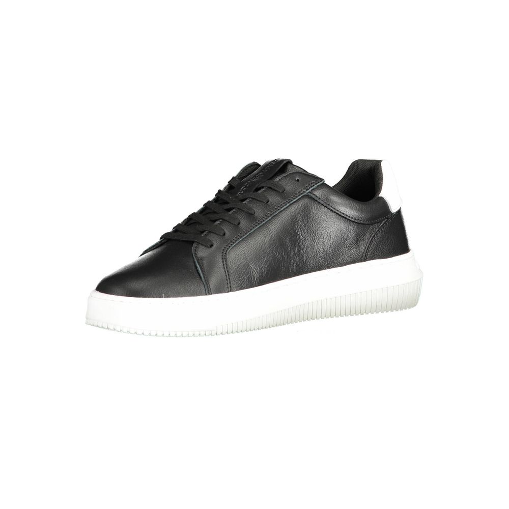 Schwarzer Polyester-Sneaker