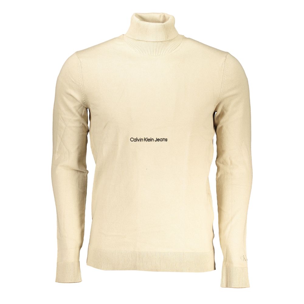 Beigefarbener Baumwollpullover