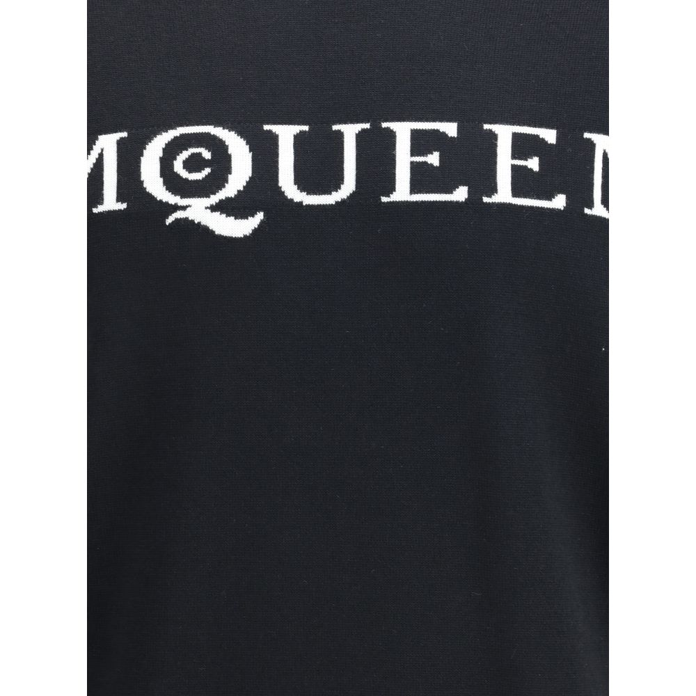 Wollpullover mit Logo