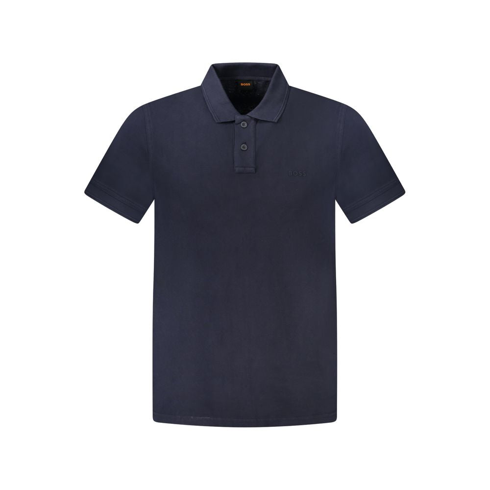 Blaues Poloshirt aus Baumwolle