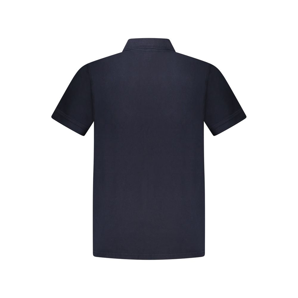 Blaues Poloshirt aus Baumwolle
