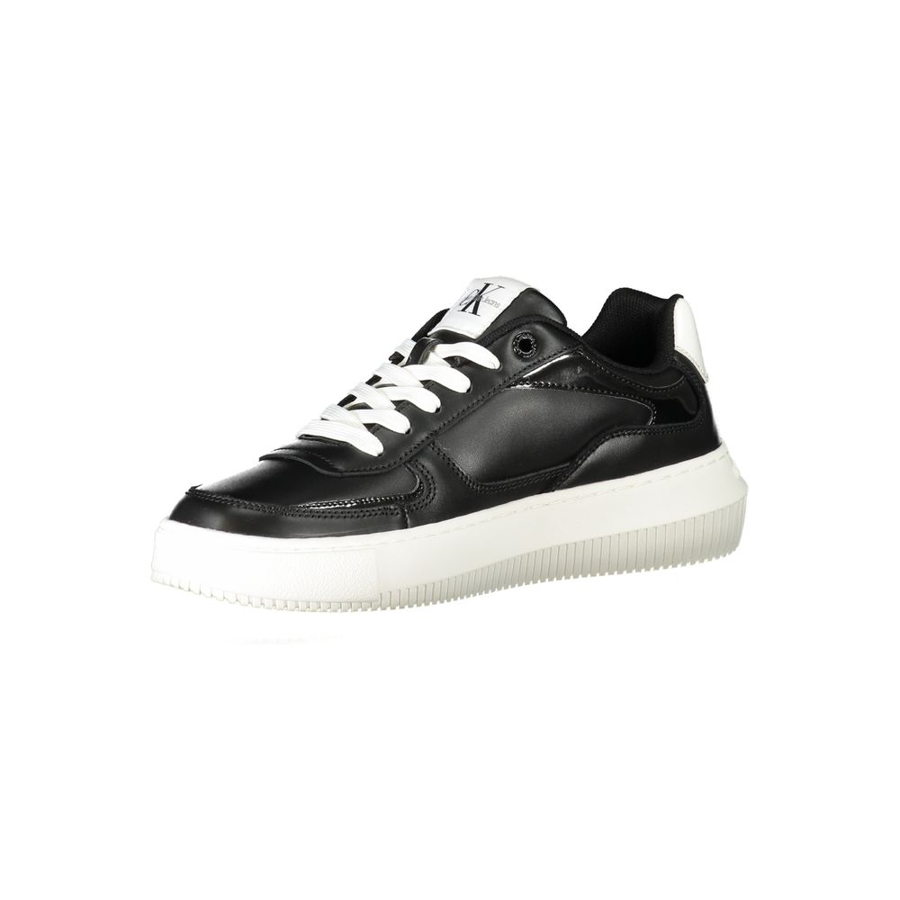 Schwarzer Polyester-Sneaker